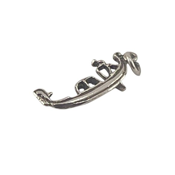 Sterling Silver Gondola Charm Pendant For Bracelets & Necklaces - Picture 1 of 6